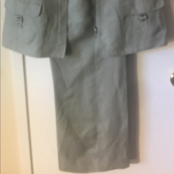 Linen 2 piece sleeveless pant suit - Picture 2 of 8